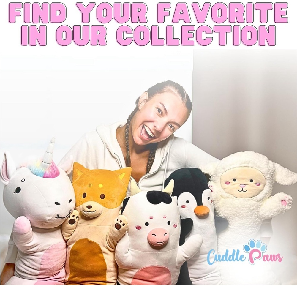 47 INCH Cuddle Paws Unicorn Plush Body Pillow for Kids 🦄 - Picture 7 of 9
